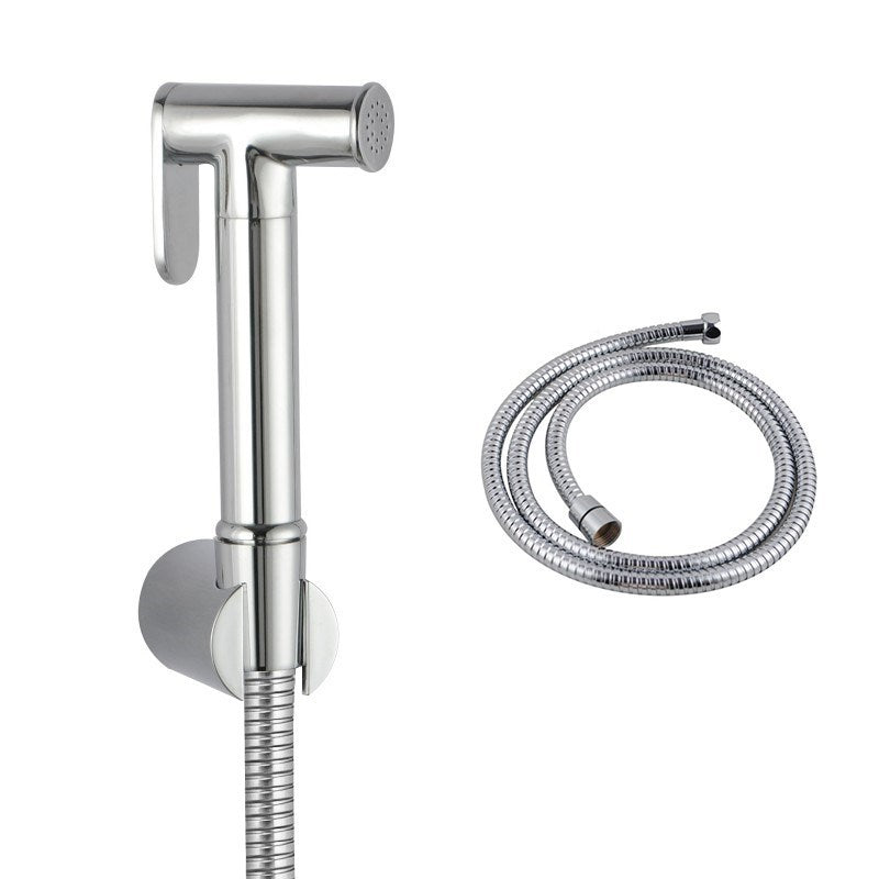 Round Chrome Toilet Bidet(SSHose & ABS Holder)