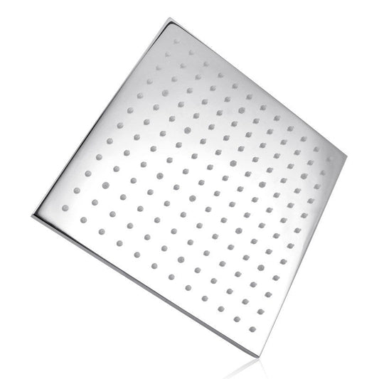 Square Chrome LED Rainfall Shower Head 250mm