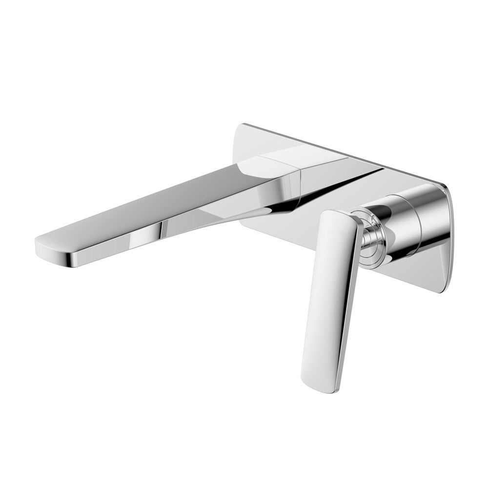 Sera Square Chrome Wall Mixer with Spout