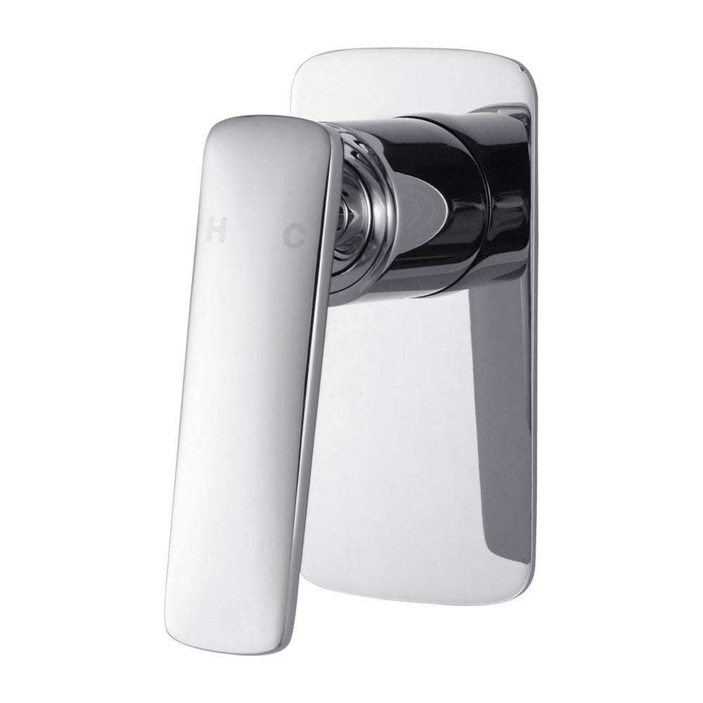 Square Chrome ShowerBath Wall Mixer