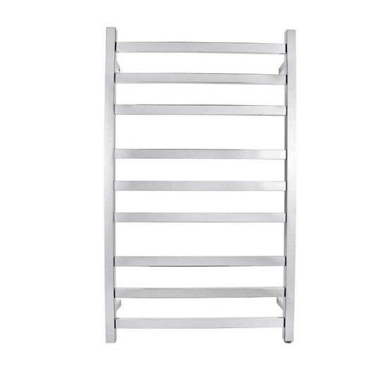 Square Chrome Electric Heated Towel Rack 9 Bars