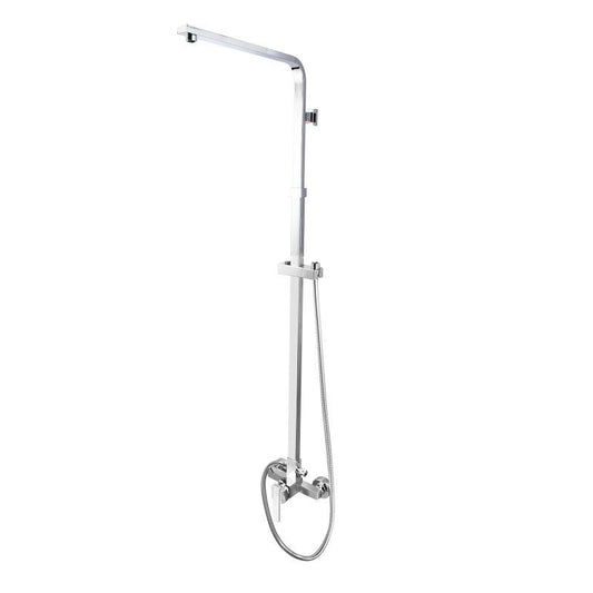 Square Chrome Shower Station without Shower Head and Handheld Shower
