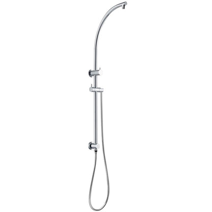 Round Chrome Shower Station without Shower Head and Handheld Shower