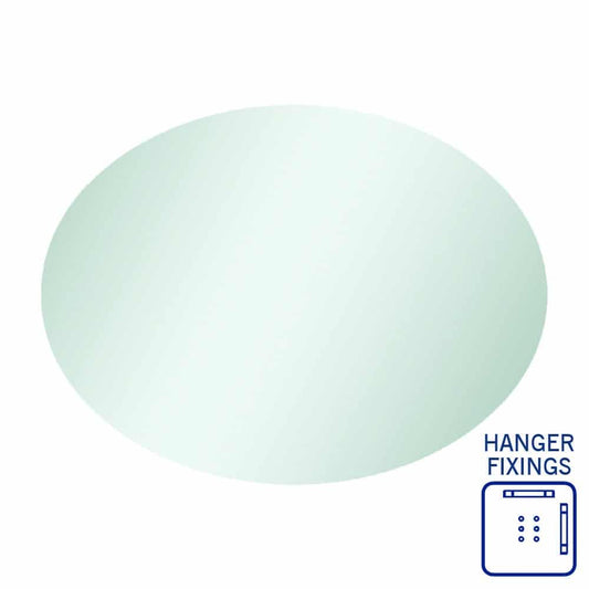 Cody Polished Edge Oval Mirror with Hangers
