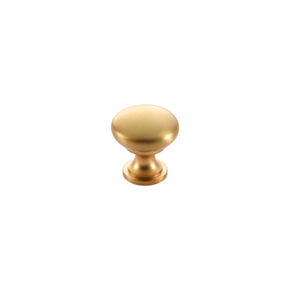 Momo Florencia Plain Knob 29mm in Brushed Matt Brass