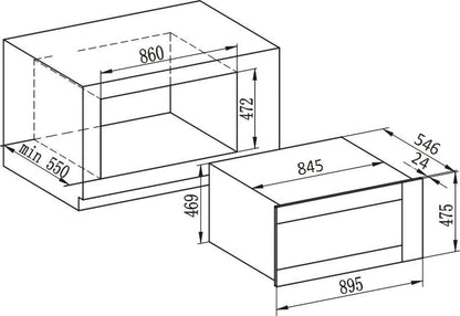 Carysil Built-In Black Oven 90cm