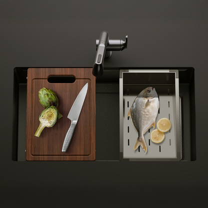 Novaq Handmade Kitchen Sink in Raw Stainless Steel