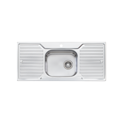 Diaz Single Bowl Sink With Double Drainer