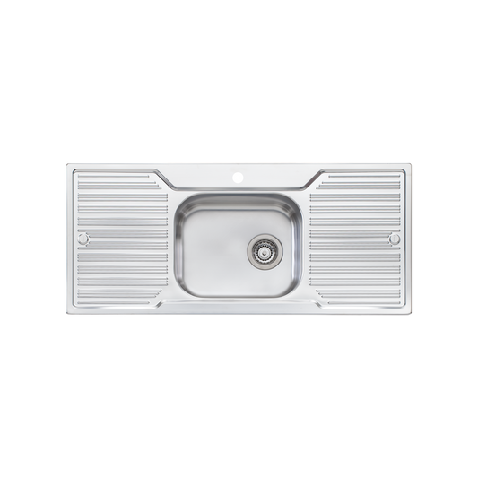 Diaz Single Bowl Sink With Double Drainer