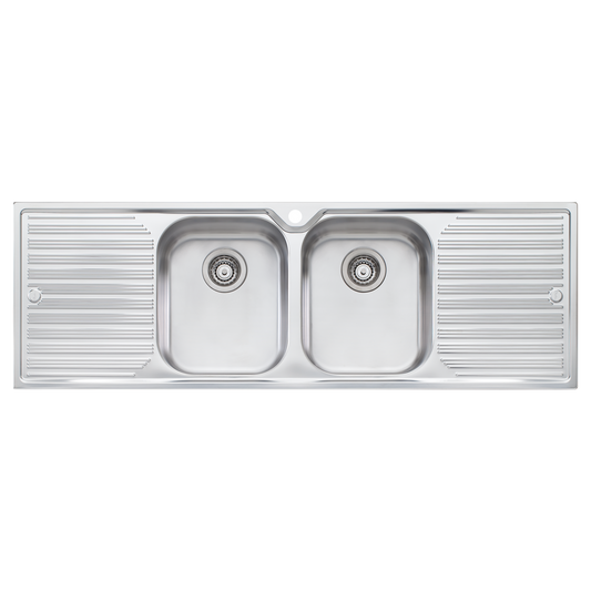 Diaz Double Bowl Sink With Double Drainer