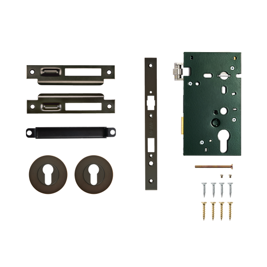Momo Roller Mortice Entrance Set - Dark Bronze