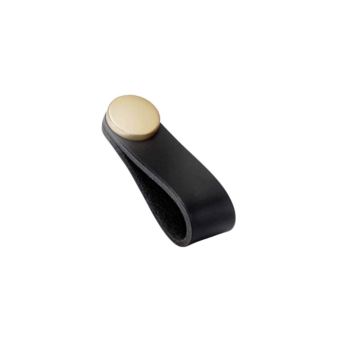 Momo Flexa Leather Pull 70mm in Black with Brass Buttons