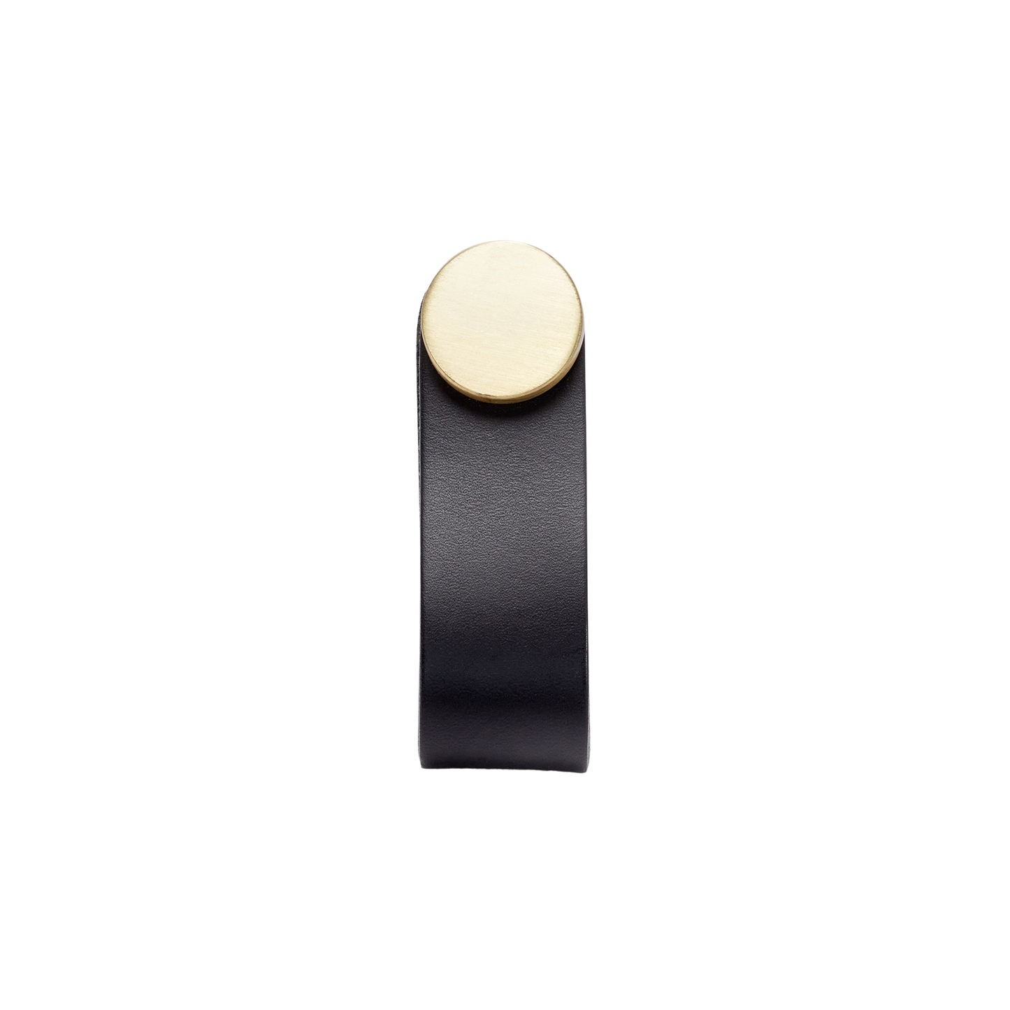 Momo Flexa Leather Pull 70mm in Black with Brass Buttons (1)