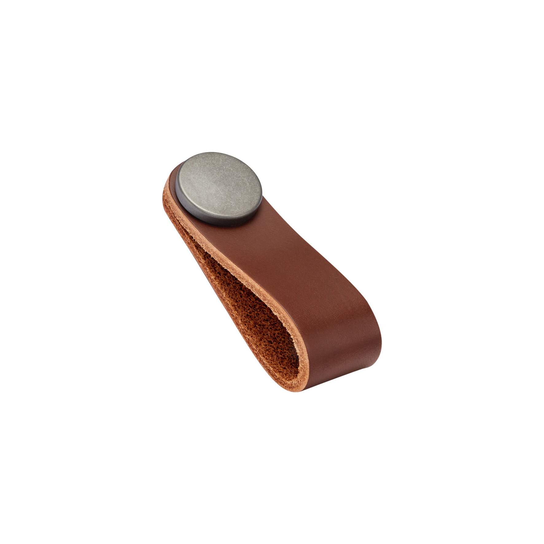 Momo Flexa Leather Pull 70mm in Dark Brown with Pewter Buttons