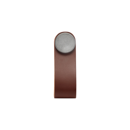 Momo Flexa Leather Pull 70mm in Dark Brown with Pewter Buttons (1)