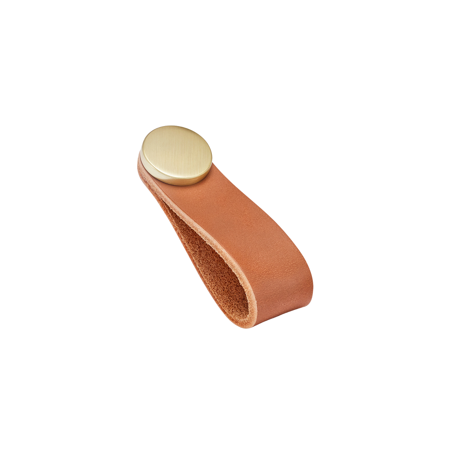 Momo Flexa Leather Pull 70mm in Light Tan with Brass Buttons
