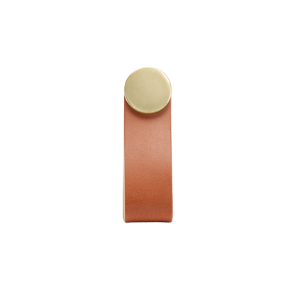Momo Flexa Leather Pull 70mm in Light Tan with Brass Buttons (1)