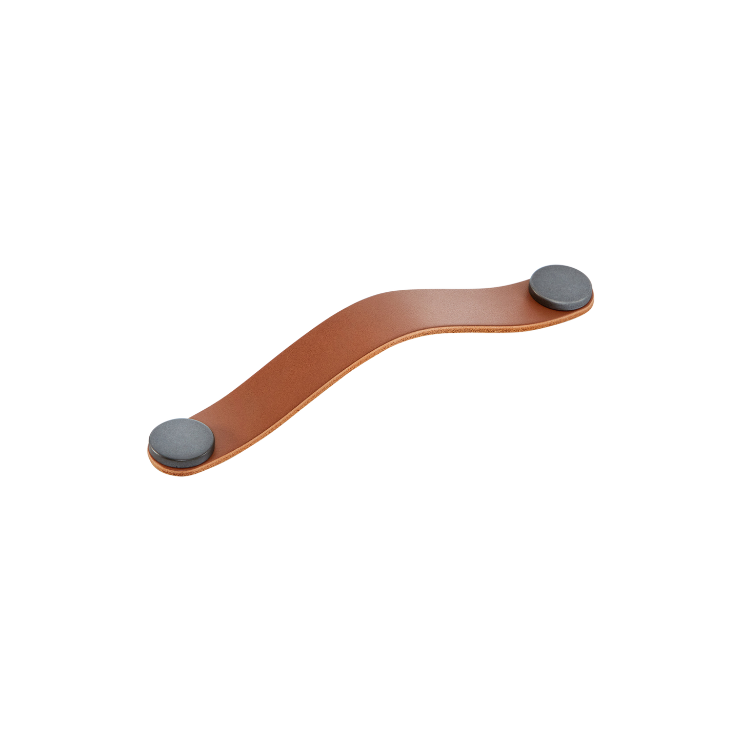 Momo Flexa Leather D Handle 160mm in Light Tan with Pewter Buttons
