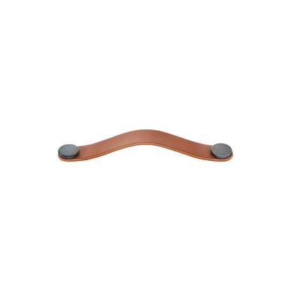 Momo Flexa Leather D Handle 160mm in Light Tan with Pewter Buttons (1)