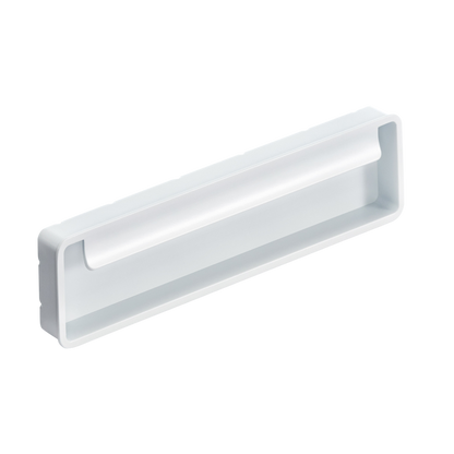 Momo Fold Flush Pull 128mm in Matt White
