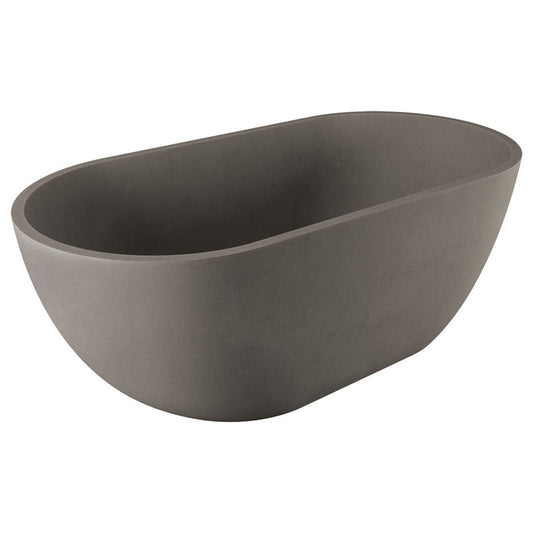 Fienza Jada Concrete Bath, Warm Grey