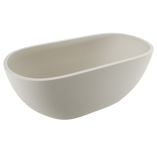 Fienza Jada Concrete Bath, White Warm