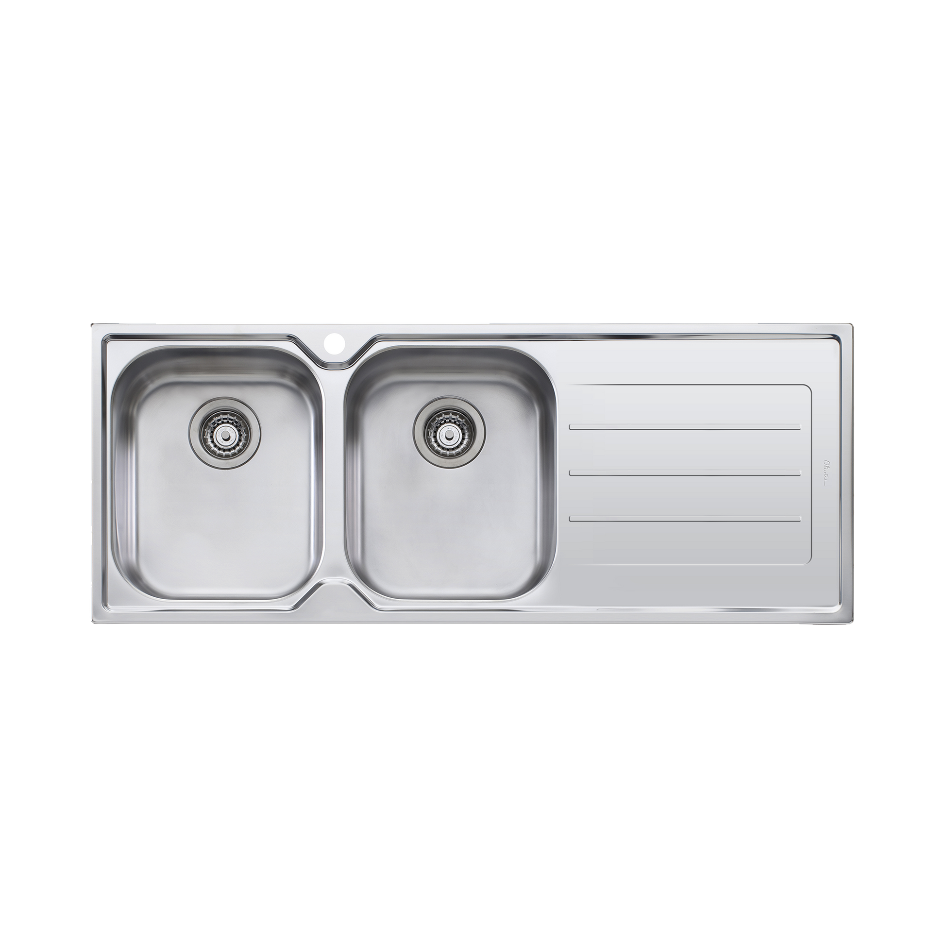 Flinders Double Bowl Topmount Sink With Drainer