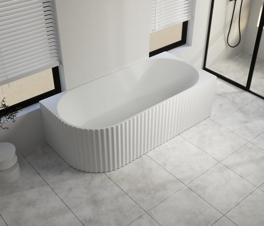 1500x750x580mm Gina Fluted Right Corner