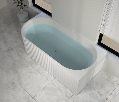 1500x750x580mm Gina Fluted Right Corner