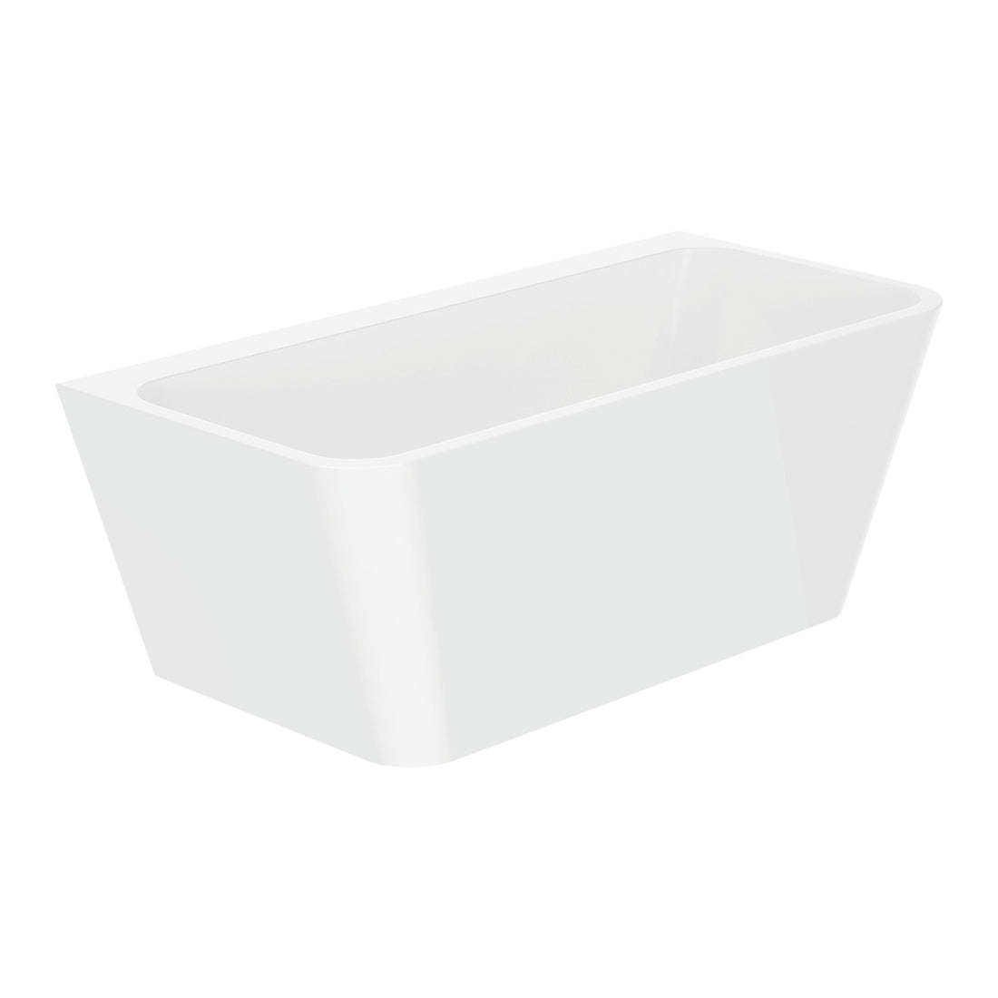 Fienza Delta Back-To-Wall Acrylic Bath, 1500mm