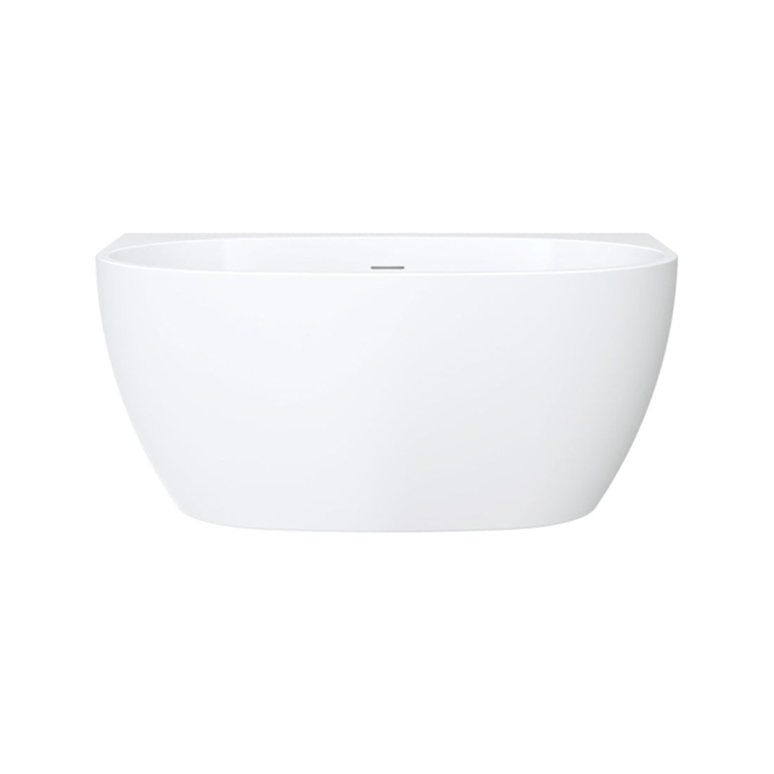 Fienza Keeto Back-to-Wall Acrylic Bath with Overflow, 1300mm