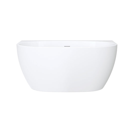 Fienza Keeto Back-to-Wall Acrylic Bath with Overflow, 1300mm