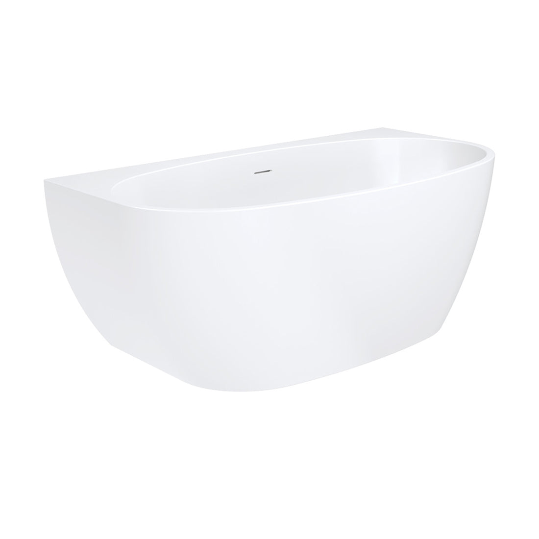Fienza Keeto Back-to-Wall Acrylic Bath with Overflow, 1500mm