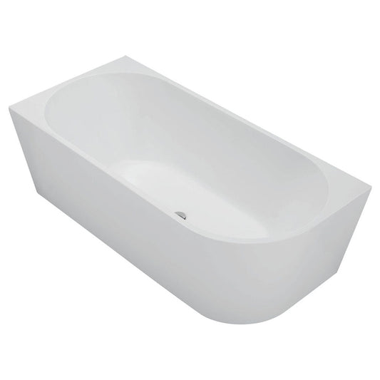 Fienza Isabella Right-Hand Acrylic Corner Bath, Matte White, 1700mm