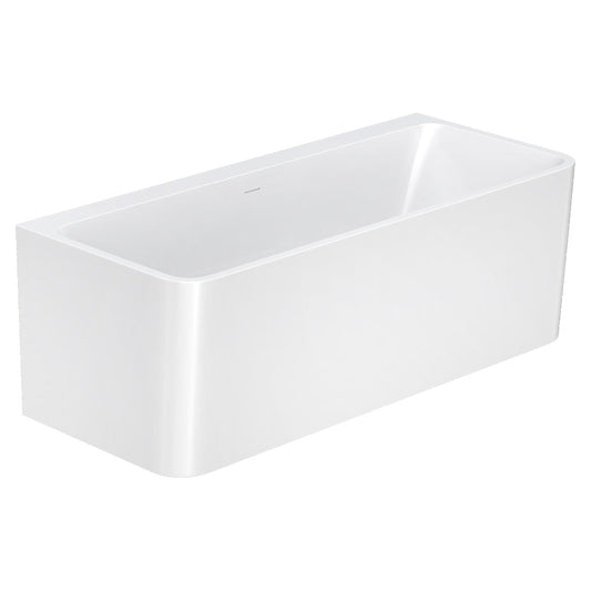 Fienza Delta Back-To-Wall Acrylic Bath with Overflow, 1700mm