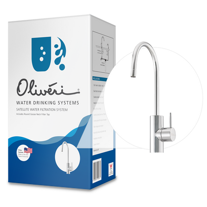 Satellite Water Filtration System with Round Goose Neck Filter Tap