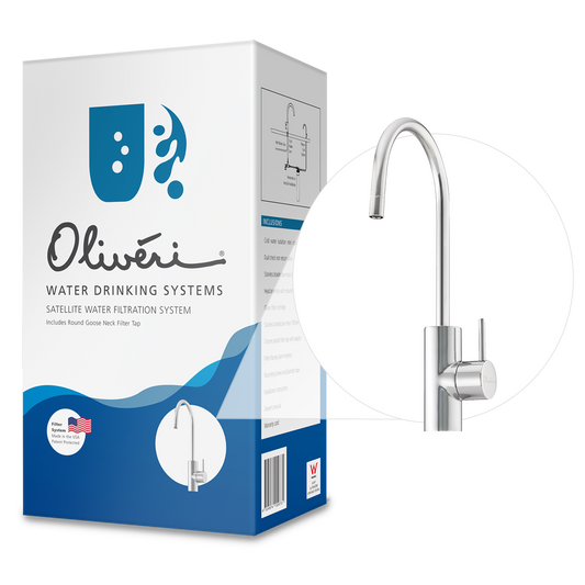 Satellite Water Filtration System with Round Goose Neck Filter Tap
