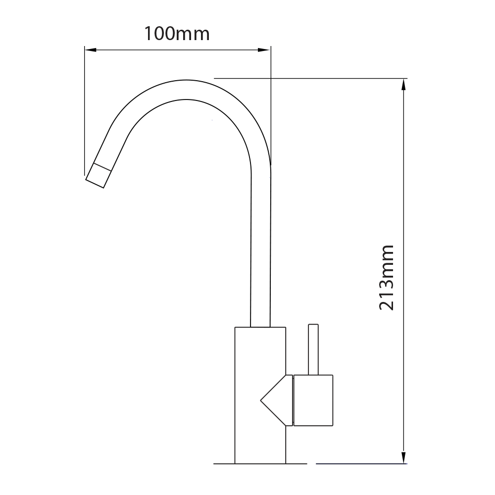 Satellite Water Filtration System with Round Goose Neck Filter Tap