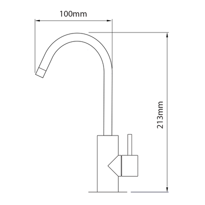 Satellite Water Filtration System with Round Goose Neck Filter Tap