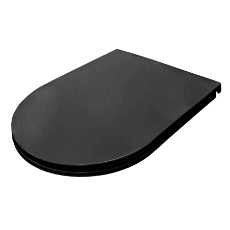 FSC243-MB – Flat Toilet Seat Cover (Matt Black)