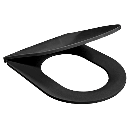 FSC243-MB – Flat Toilet Seat Cover (Matt Black)