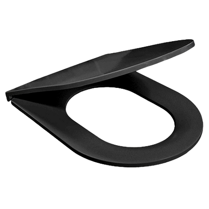 FSC243-MB – Flat Toilet Seat Cover (Matt Black)