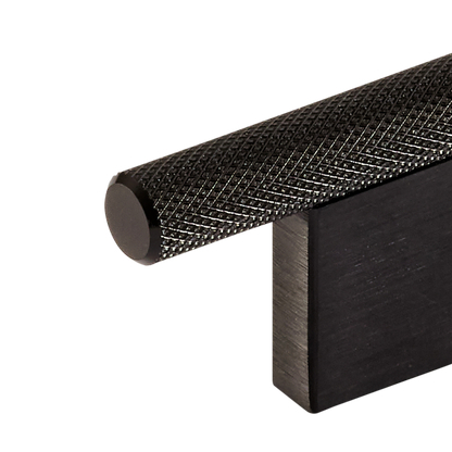 Momo Graf Knurled T Knob 60mm in Brushed Black (2)