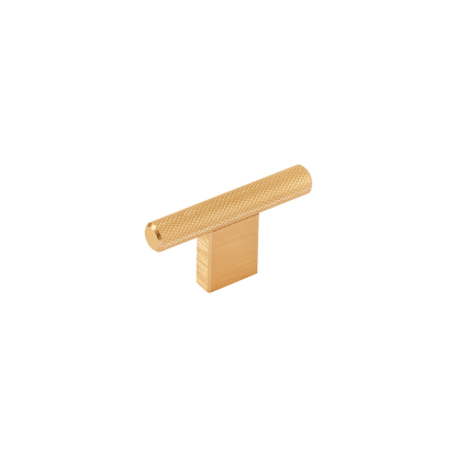 Momo Graf Knurled T Knob 60mm in Brushed Dark Brass
