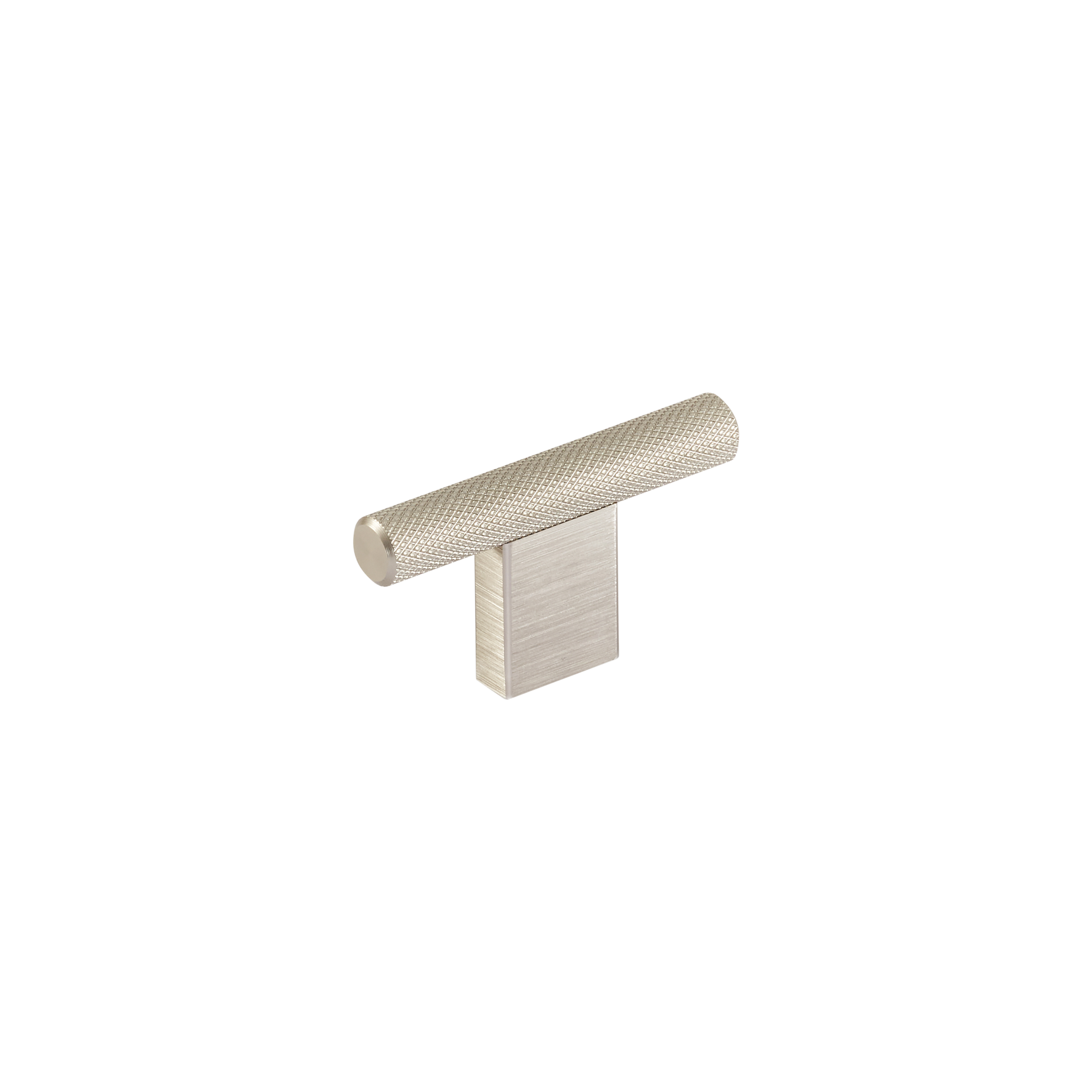 Momo Graf Knurled T Knob 60mm in Dull Brushed Nickel