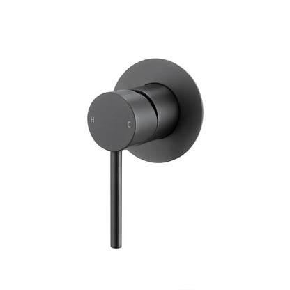 LUCID PIN Gun Metal Wall Mixer Trim Kit with 80mm Cover Plate - Trim Kit Only