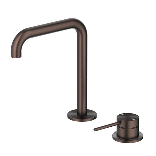 Bella Vista Mica Soft Square Hob Basin Mixer Set Dusk Bronze