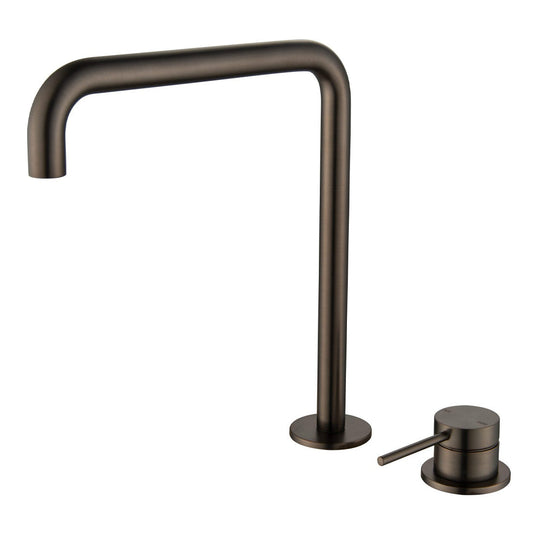 Bella Vista Mica Soft Square Hob Sink/Basin Mixer Set, Dusk Bronze