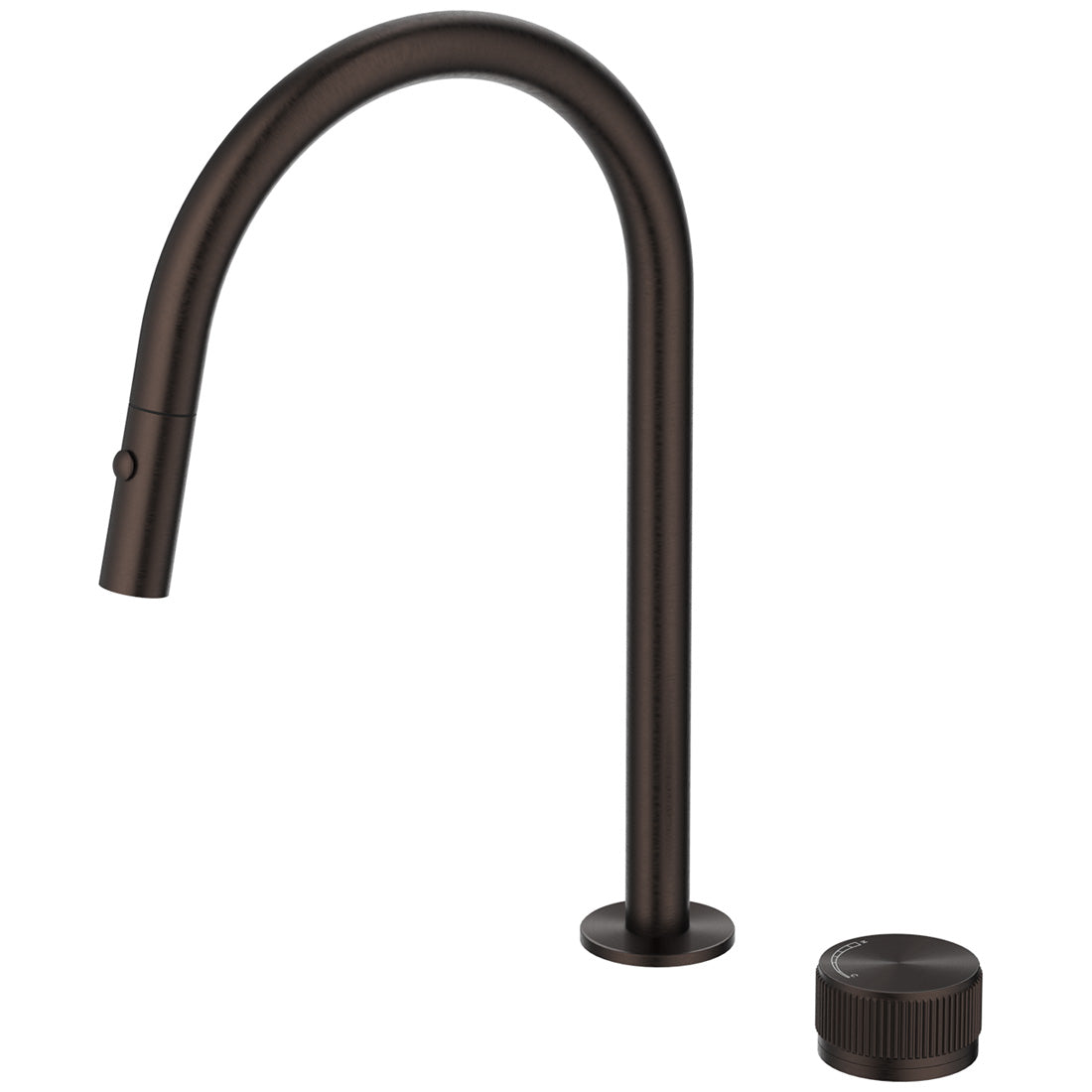 Bella Vista Mica Fluted Pull-Out Hob Mixer Set Dusk Bronze