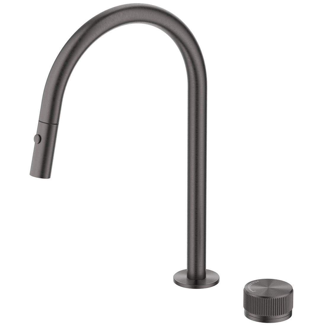 Bella Vista Mica Fluted Pull-Out Hob Mixer Set Gunmetal